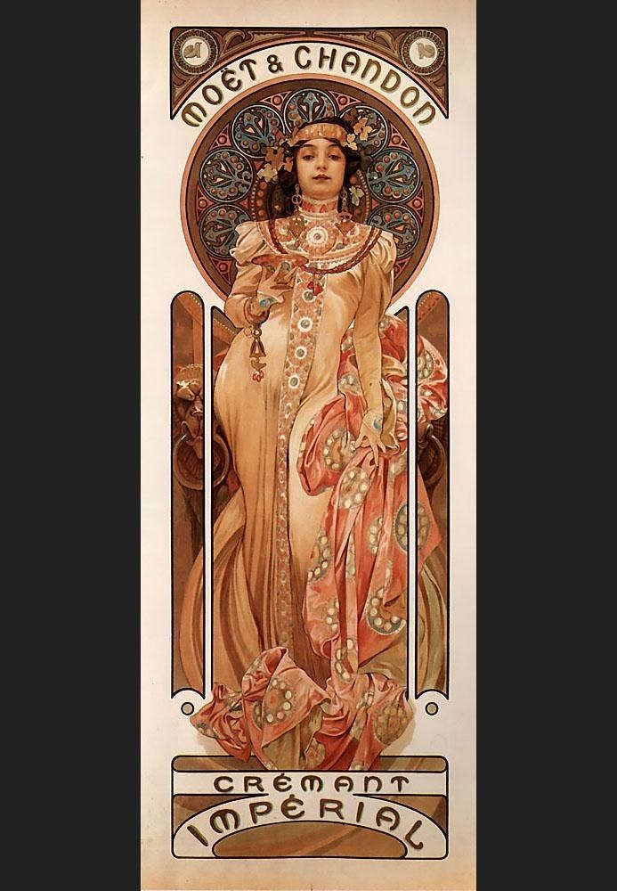 Alphonse Maria Mucha Moet and Chandon Cremant Imperial
